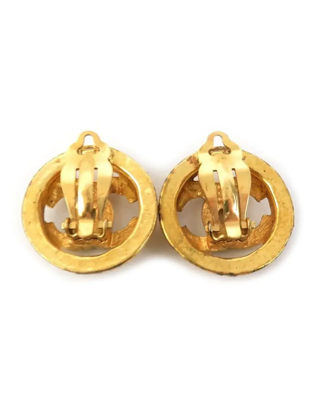Auth Chanel Vitage Cc Logo Clip On #302857C36B